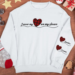 I Wear My Heart On My Sleeve - Personalized Sweatshirt