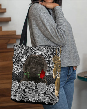 Labradoodle 3-Rose Cloth Tote Bag