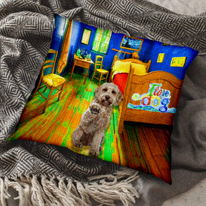 Labradoodle In the Bedroom-Pillow Case