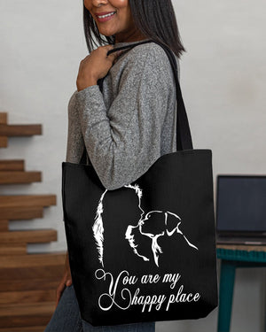 Labrador Retriever You Are My Happy Place-Cloth Tote Bag