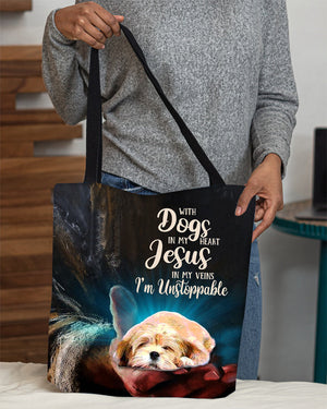 Lhasa Apso In My Heart-Cloth Tote Bag