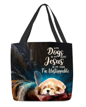 Lhasa Apso In My Heart-Cloth Tote Bag