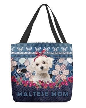 MALTESE-Flower Jean Gift for you-Cloth Tote Bag