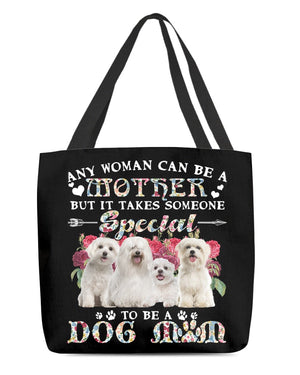 Maltese-A Dog Mom Cloth Tote Bag