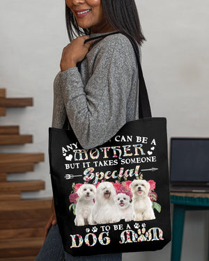 Maltese-A Dog Mom Cloth Tote Bag