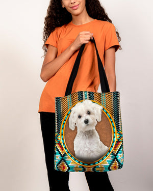 Maltese2-Ethnic Style Cloth Tote Bag