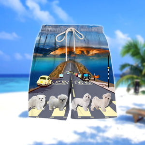 Maltese Cross the road- Men Hawaii Beach Shorts
