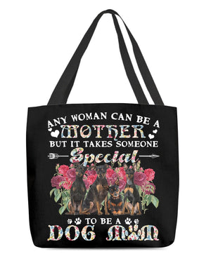 Miniature Pinscher-A Dog Mom Cloth Tote Bag