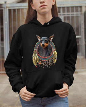 Miniature Pinscher-In Dreamcatcher Hooded Sweatshirt