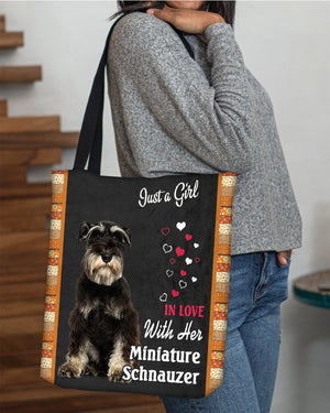 Miniature Schnauzer In Love-Cloth Tote Bag