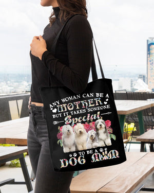 Old English Sheepdog-A Dog Mom Cloth Tote Bag