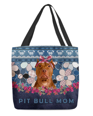 PIT BULL-Flower Jean Gift for you-Cloth Tote Bag