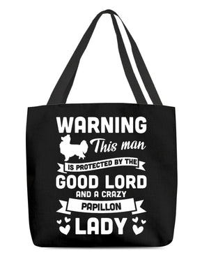 Papillon Crazy lady Cloth Tote Bag