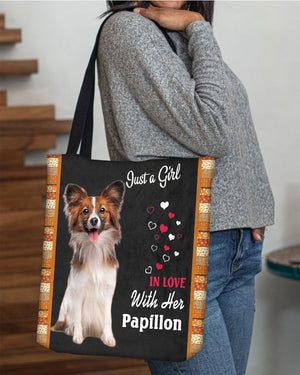 Papillon In Love-Cloth Tote Bag