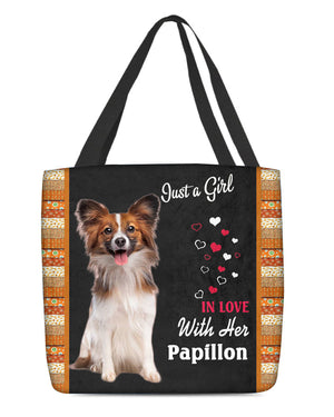 Papillon In Love-Cloth Tote Bag