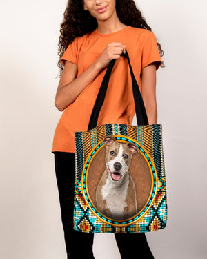 Pitbull-Ethnic Style Cloth Tote Bag