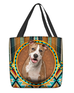 Pitbull-Ethnic Style Cloth Tote Bag