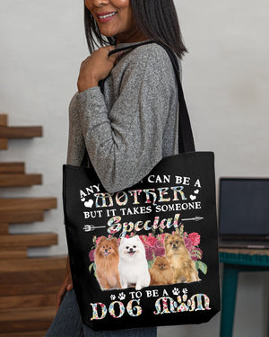 Pomeranian-A Dog Mom Cloth Tote Bag