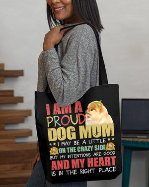 Pomeranian-Right Place-Cloth Tote Bag