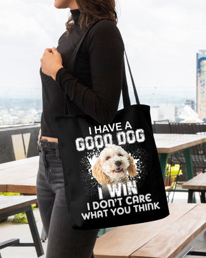 Poodle Crossbreed-I Win Cloth Tote Bag