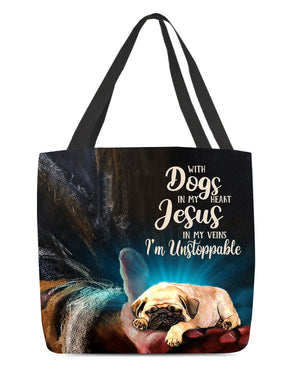 Pug In My Heart-Cloth Tote Bag