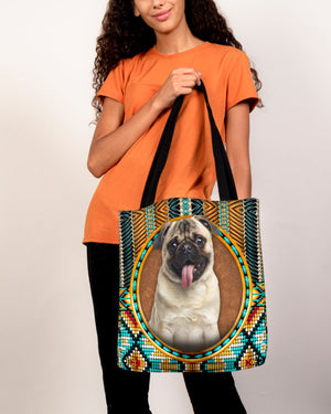 Pug 2-Ethnic Style Cloth Tote Bag