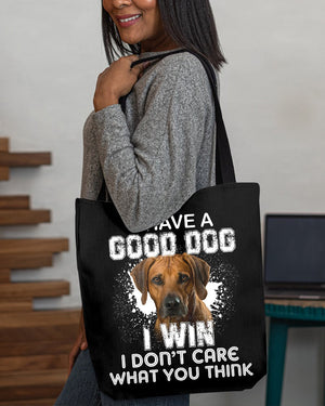 Rhodesian Ridgeback-I Win Cloth Tote Bag