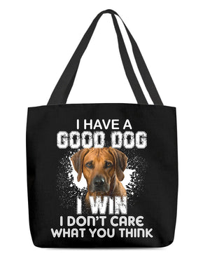 Rhodesian Ridgeback-I Win Cloth Tote Bag