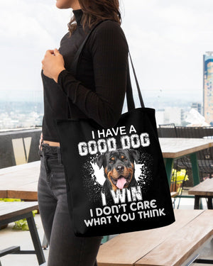 Rottweiler-I Win Cloth Tote Bag