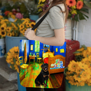 Rottweiler in the bedroom 2-Cloth Tote Bag