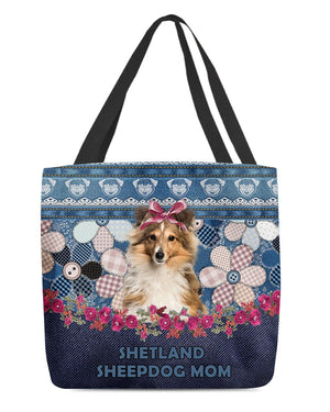 SHETLAND SHEEPDOG-Flower Jean Gift for you-Cloth Tote Bag