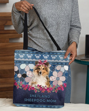 SHETLAND SHEEPDOG-Flower Jean Gift for you-Cloth Tote Bag