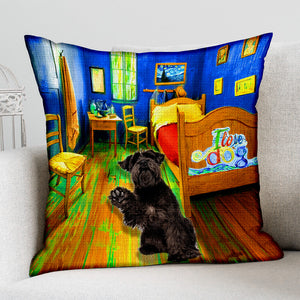 Schnauzer 2 In the Bedroom-Pillow Case