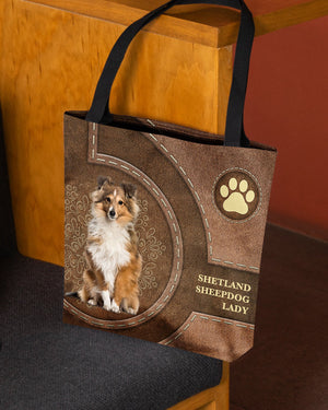 Shetland Sheepdog-Lady&Dog Cloth Tote Bag