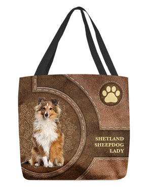 Shetland Sheepdog-Lady&Dog Cloth Tote Bag