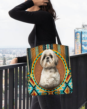 Shih Tzu 2-Ethnic Style Cloth Tote Bag