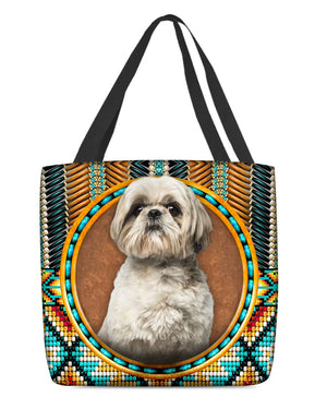 Shih Tzu 2-Ethnic Style Cloth Tote Bag