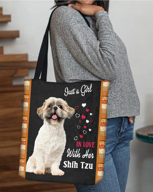 Shih Tzu In Love-Cloth Tote Bag