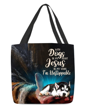 Siberian Husky In My Heart-Cloth Tote Bag