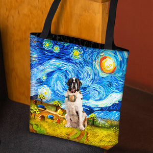 St Bernard-Oil Painting-Cloth Tote Bag