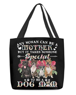 Staffordshire Bull Terrier-A Dog Mom Cloth Tote Bag