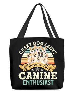 Welsh Corgi-Crazy Dog Lady Cloth Tote Bag