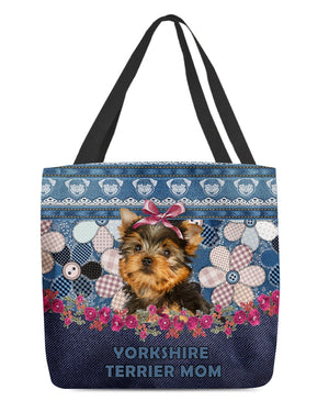 YORKSHIRE TERRIER-Flower Jean Gift for you-Cloth Tote Bag