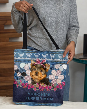 YORKSHIRE TERRIER-Flower Jean Gift for you-Cloth Tote Bag