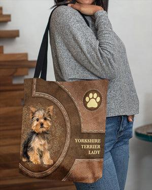 Yorkshire Terrier-Lady&Dog Cloth Tote Bag