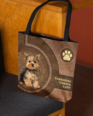 Yorkshire Terrier-Lady&Dog Cloth Tote Bag