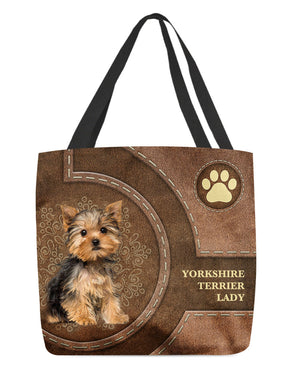 Yorkshire Terrier-Lady&Dog Cloth Tote Bag