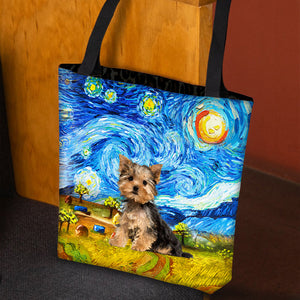 Yorkshire Terrier-Oil Painting-Cloth Tote Bag