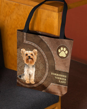 Yorkshire Terrier 1-Lady&Dog Cloth Tote Bag