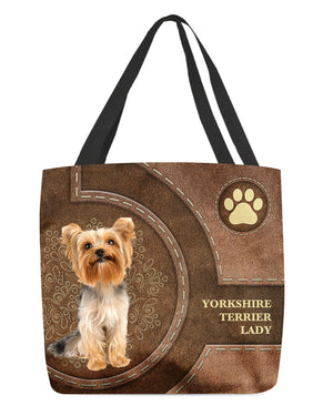 Yorkshire Terrier 1-Lady&Dog Cloth Tote Bag